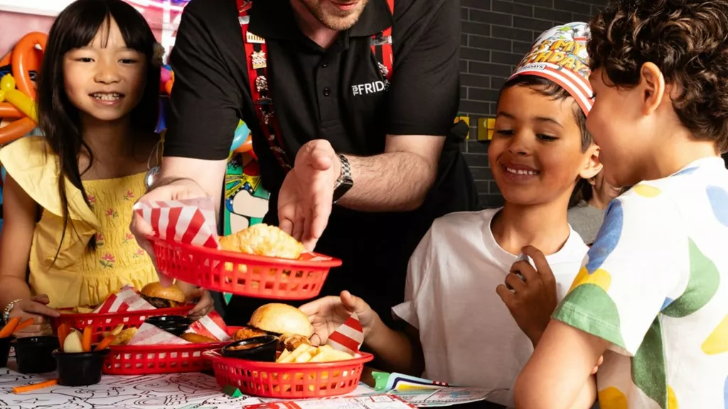 kids party with food