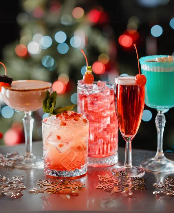 Christmas cocktail selection