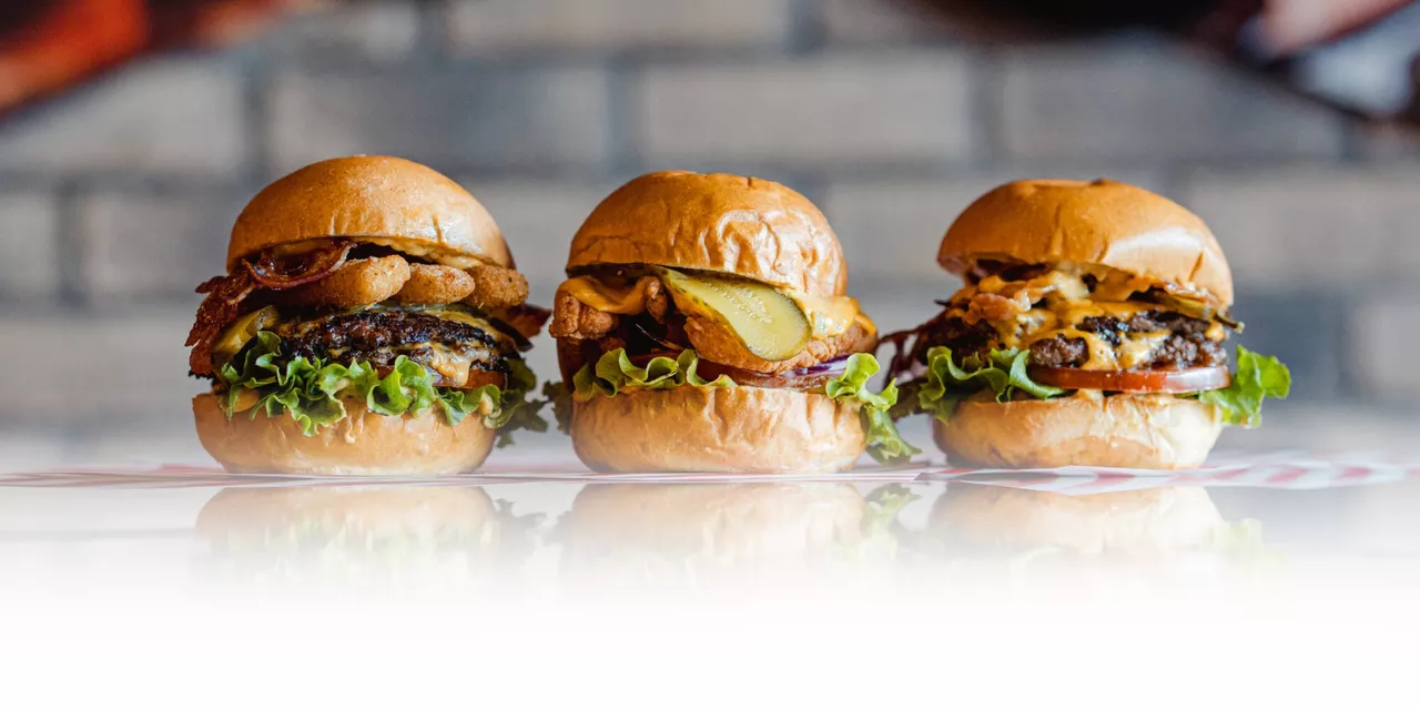 Three burger line-up