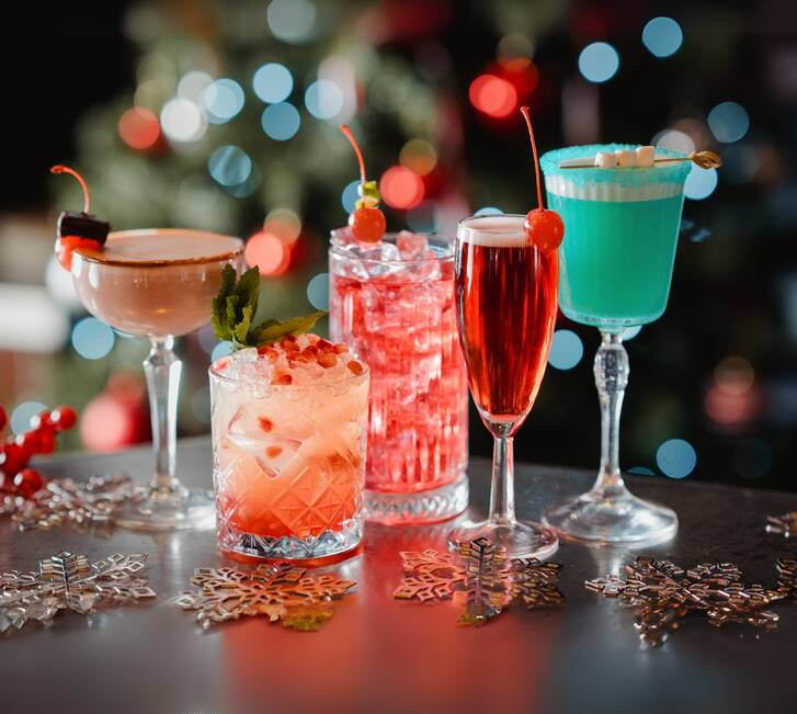 Christmas cocktail selection