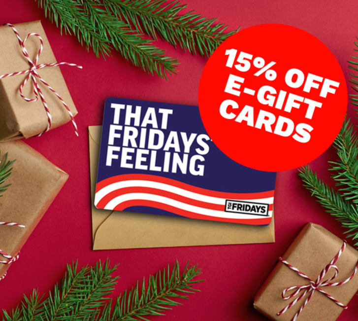 15 percent off gift cards